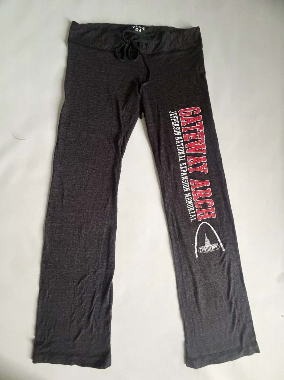 Blue 84 Womens Gray Lounge Pants Gateaway Arch Jefferson Memorial Graphic Size M